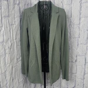 Matty M Soft Sage Green Open Front Blazer Jacket Small